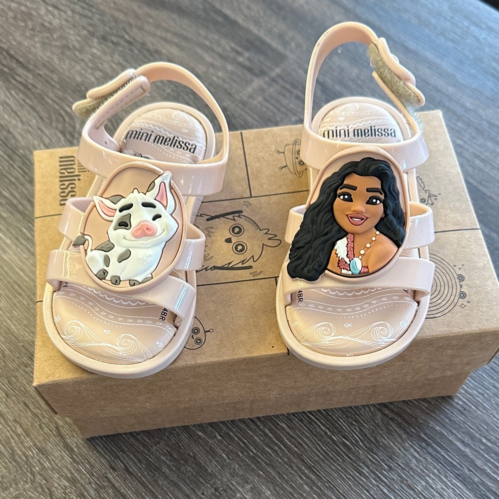 Mini Melissa Kids Sandals - Light Pink with Character Design